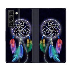 Housse Cuir Portefeuille Pour Samsung Galaxy S22 Plus Zen Attrape Reve Multicolore