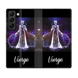 Housse Cuir Portefeuille Pour Samsung Galaxy S22 Signe Zodiaque 2 Vierge