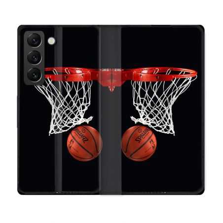 Housse Cuir Portefeuille Pour Samsung Galaxy S22 Sport Basket Panier