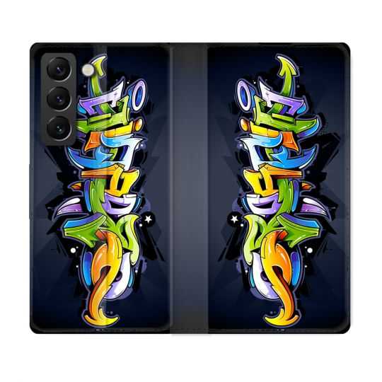 Housse Cuir Portefeuille Pour Samsung Galaxy S22 Street Art Graffiti