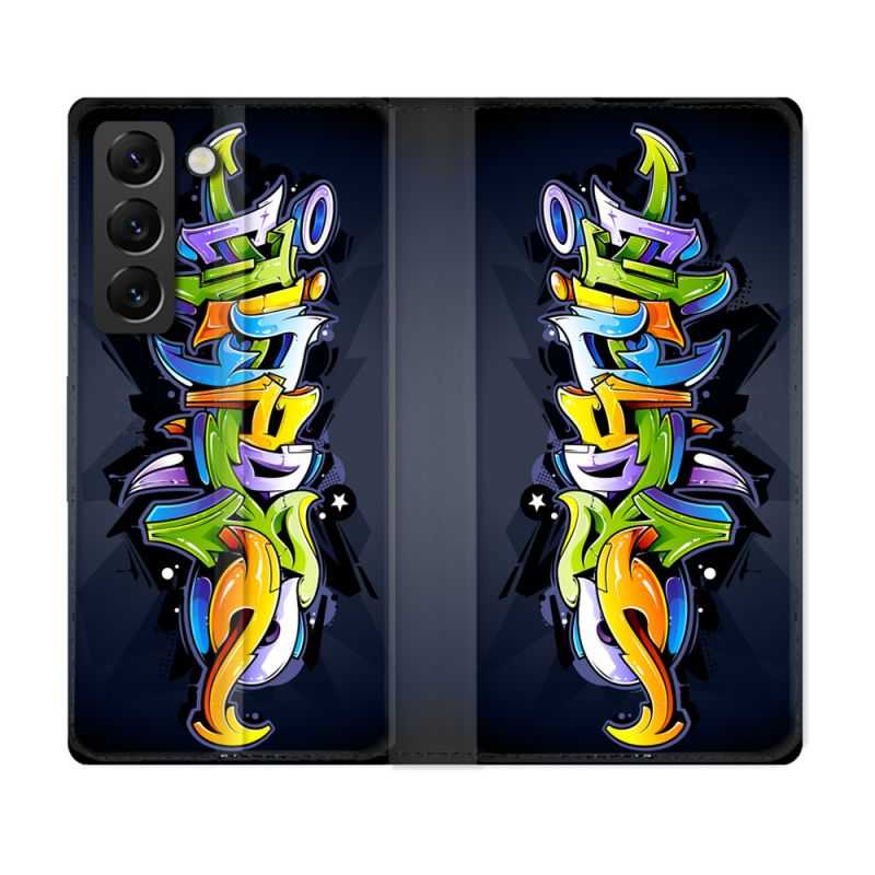 Housse Cuir Portefeuille Pour Samsung Galaxy S22 Street Art Graffiti