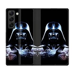 Housse Cuir Portefeuille Pour Samsung Galaxy S22 Star Wars - Dark Vador Noir