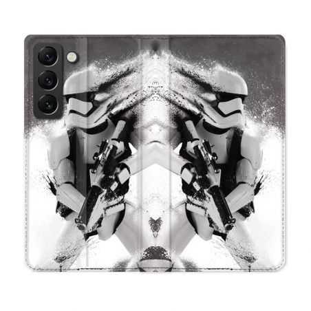 Housse Cuir Portefeuille Pour Samsung Galaxy S22 Star Wars - Trooper