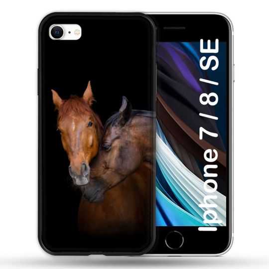 Coque Pour Iphone 7 / 8 / SE (2020 / 2022) Animal Cheval Marron