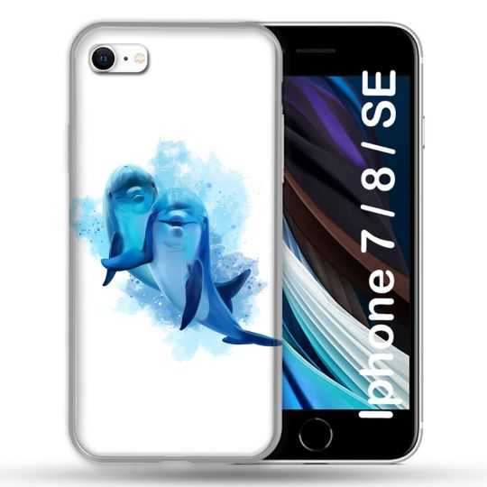 Coque Pour Iphone 7 / 8 / SE (2020 / 2022) Animal Dauphin Duo