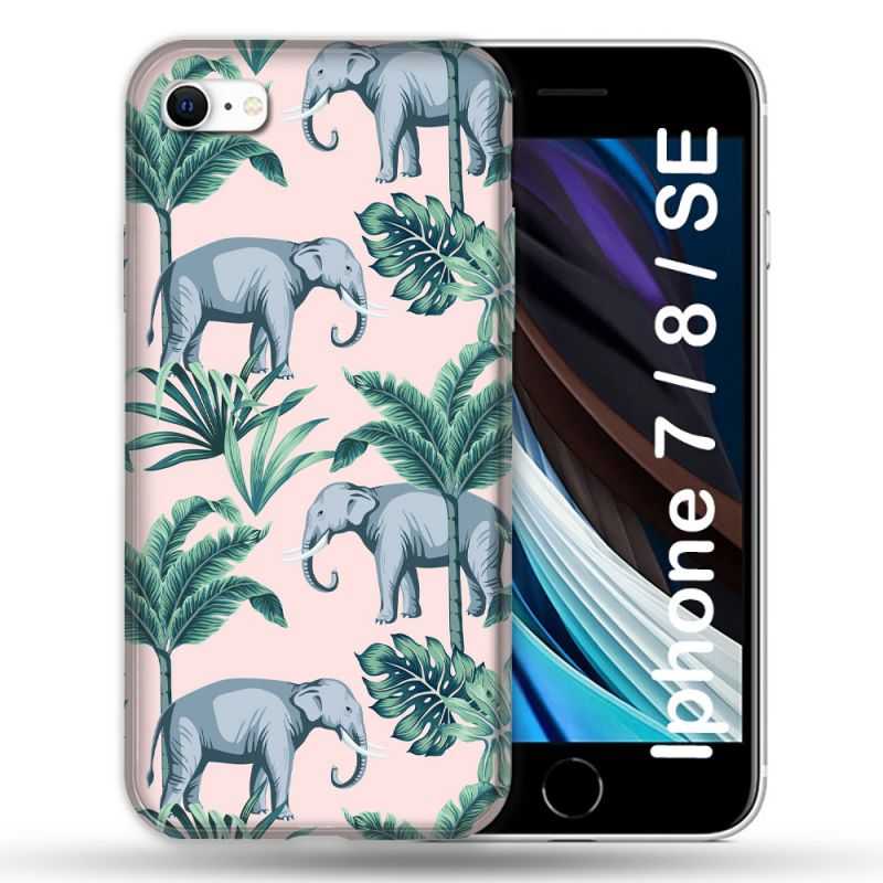 Coque Pour Iphone 7 / 8 / SE (2020 / 2022) Animal Elephant Pattern