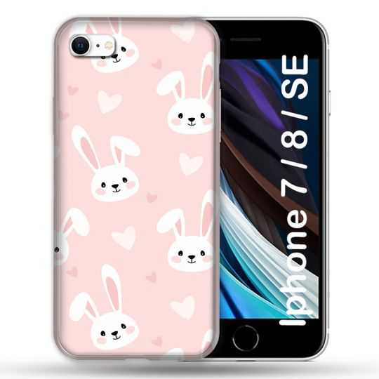 Coque Pour Iphone 7 / 8 / SE (2020 / 2022) Animal Lapin Rose