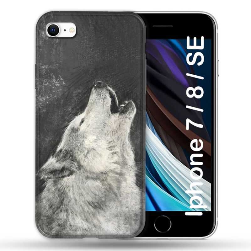 Coque Pour Iphone 7 / 8 / SE (2020 / 2022) Animal Loup Hurlement