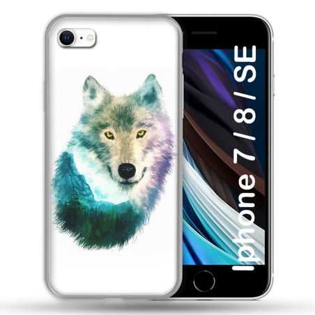 Coque Pour Iphone 7 / 8 / SE (2020 / 2022) Animal Loup Montagne