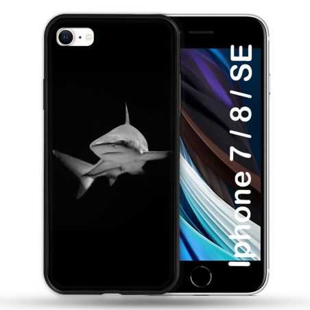 Coque Pour Iphone 7 / 8 / SE (2020 / 2022) Animal Requin Sombre