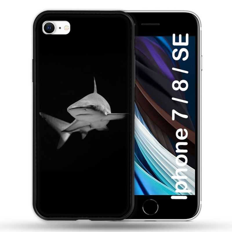 Coque Pour Iphone 7 / 8 / SE (2020 / 2022) Animal Requin Sombre