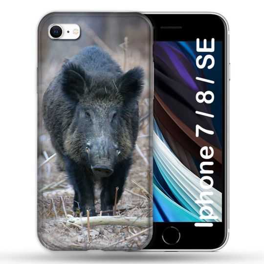 Coque Pour Iphone 7 / 8 / SE (2020 / 2022) Chasse Sanglier Pin