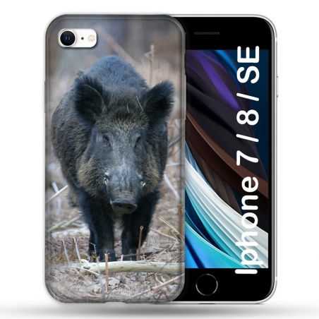 Coque Pour Iphone 7 / 8 / SE (2020 / 2022) Chasse Sanglier Pin