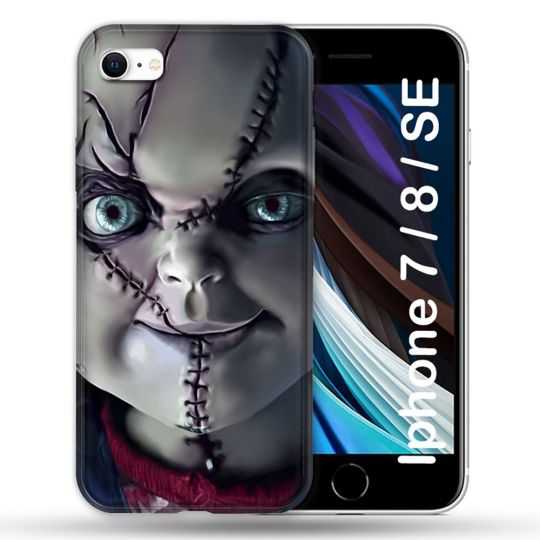 Coque Pour Iphone 7 / 8 / SE (2020 / 2022) Horreur Chucky Cicatrice