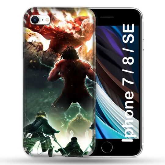 Coque Pour Iphone 7 / 8 / SE (2020 / 2022) Manga Attaque Titans Combat