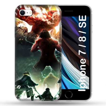 Coque Pour Iphone 7 / 8 / SE (2020 / 2022) Manga Attaque Titans Combat