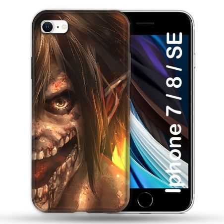 Coque Pour Iphone 7 / 8 / SE (2020 / 2022) Manga Attaque Titans Eren Titan