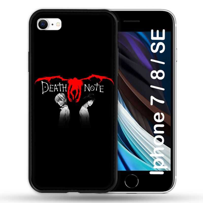 Coque Pour Iphone 7 / 8 / SE (2020 / 2022) Manga Death Note Noir
