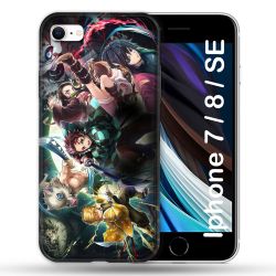 Coque Pour Iphone 7 / 8 / SE (2020 / 2022) Manga Demon Slayer Groupe