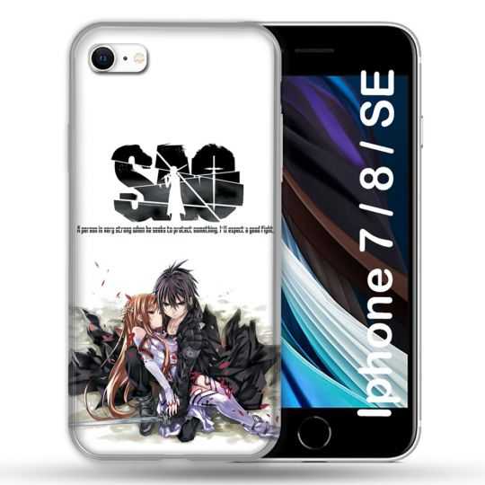 Coque Pour Iphone 7 / 8 / SE (2020 / 2022) Manga SAO sword Art Online Blanc