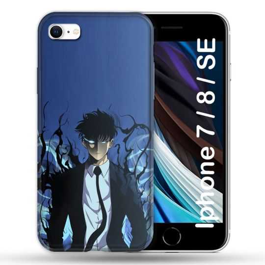 Coque Pour Iphone 7 / 8 / SE (2020 / 2022) Manga Solo Leveling Sung Bleu