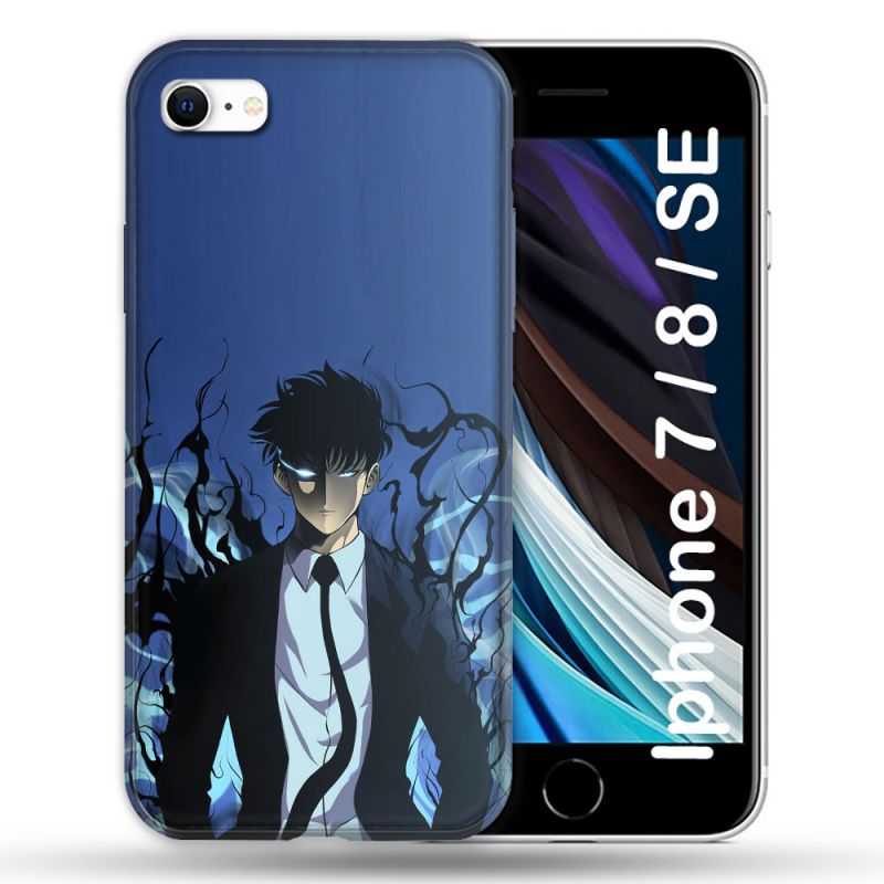 Coque Pour Iphone 7 / 8 / SE (2020 / 2022) Manga Solo Leveling Sung Bleu