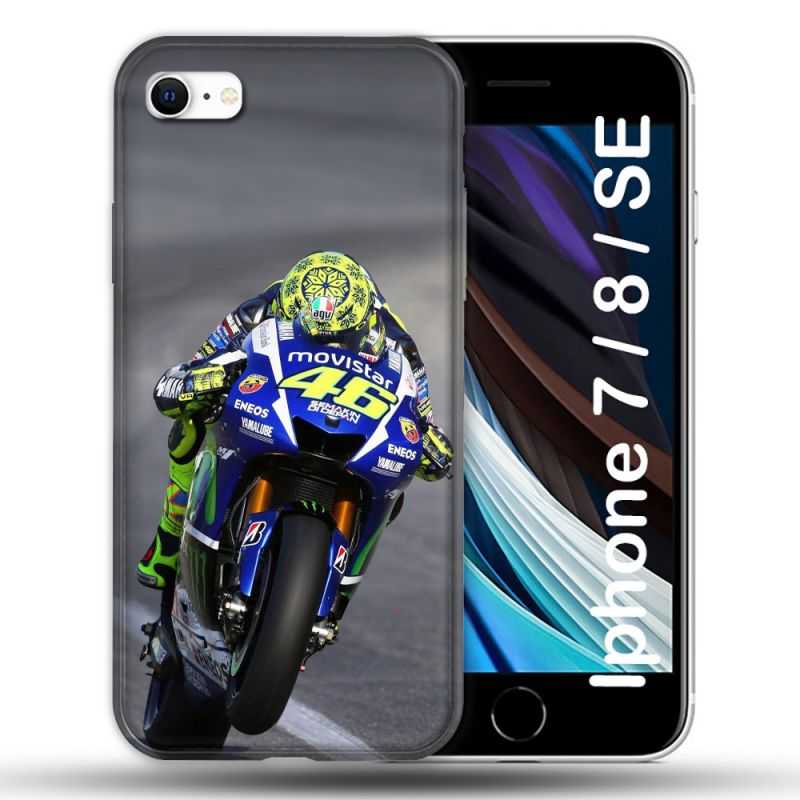 Coque Pour Iphone 7 / 8 / SE (2020 / 2022) Moto Course GP Wheeling 46