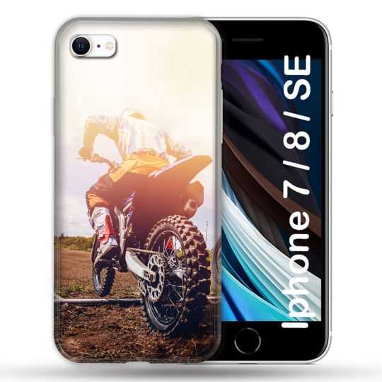 Coque Pour Iphone 7 / 8 / SE (2020 / 2022) Moto Cross Soleil