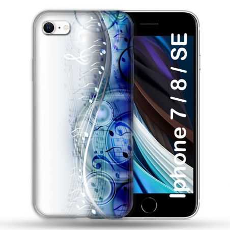 Coque Pour Iphone 7 / 8 / SE (2020 / 2022) Musique Partition Vague