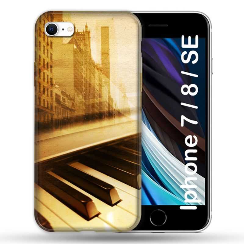 Coque Pour Iphone 7 / 8 / SE (2020 / 2022) Musique Piano Retro