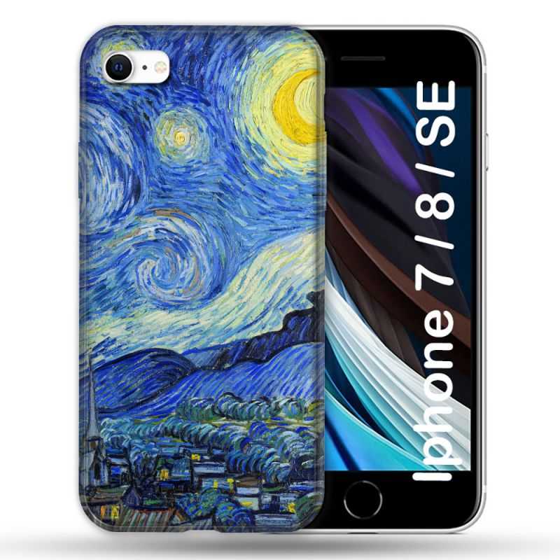 Coque Pour Iphone 7 / 8 / SE (2020 / 2022) Peinture La nuit étoilée