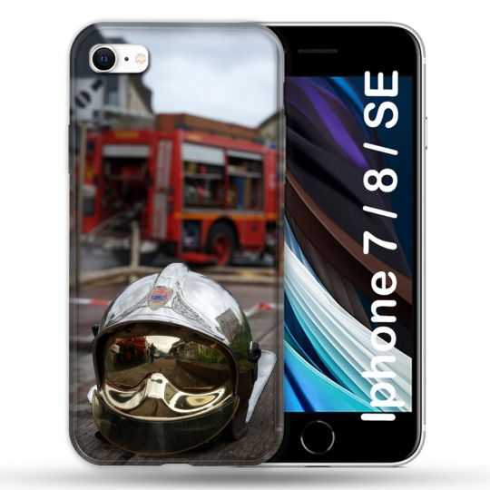 Coque Pour Iphone 7 / 8 / SE (2020 / 2022) Pompier Casque Camion