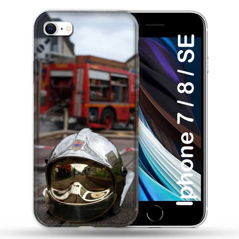 Coque Pour Iphone 7 / 8 / SE (2020 / 2022) Pompier Casque Camion