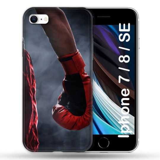 Coque Pour Iphone 7 / 8 / SE (2020 / 2022) Sport Boxe Gant Rouge