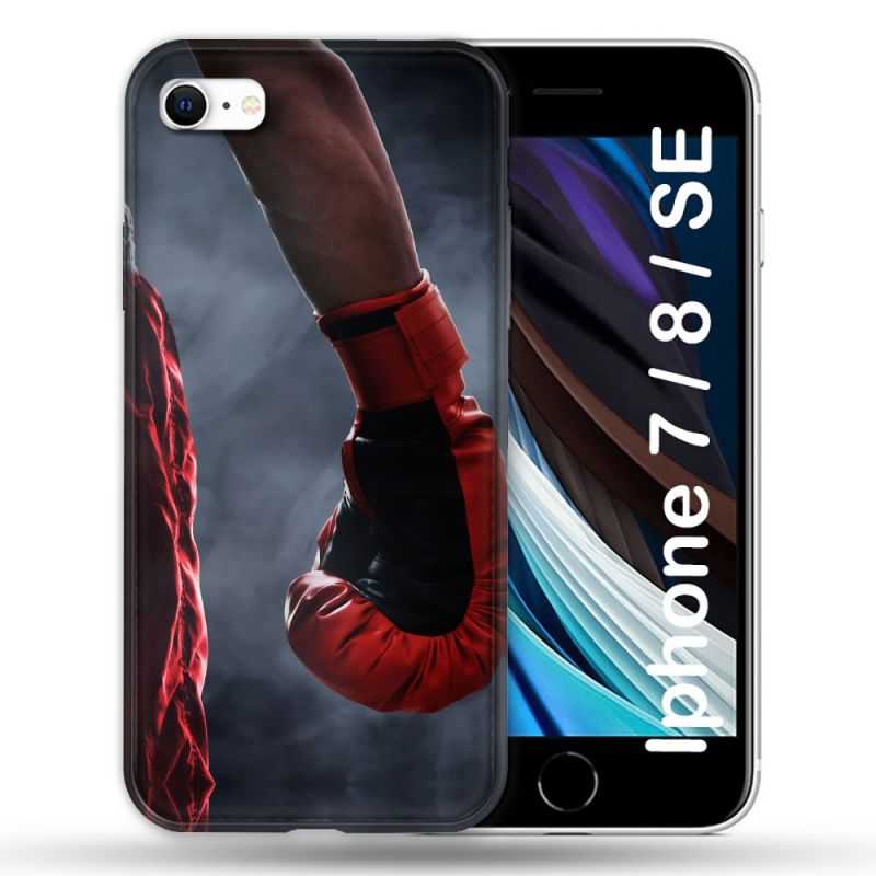 Coque Pour Iphone 7 / 8 / SE (2020 / 2022) Sport Boxe Gant Rouge