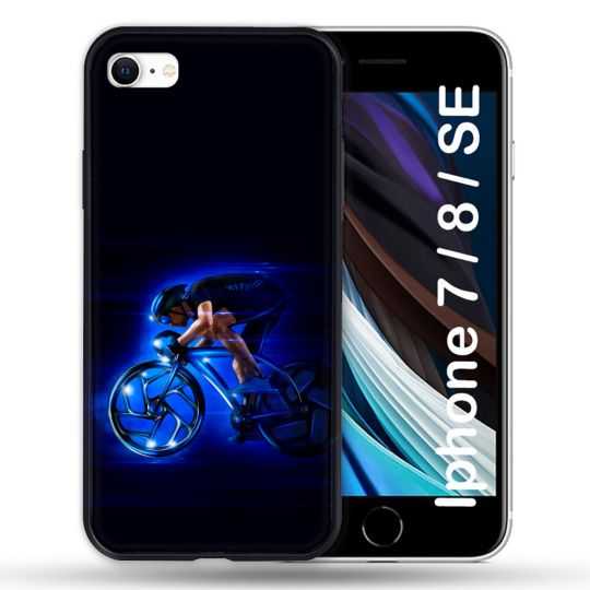 Coque Pour Iphone 7 / 8 / SE (2020 / 2022) Sport Cyclisme Bleu