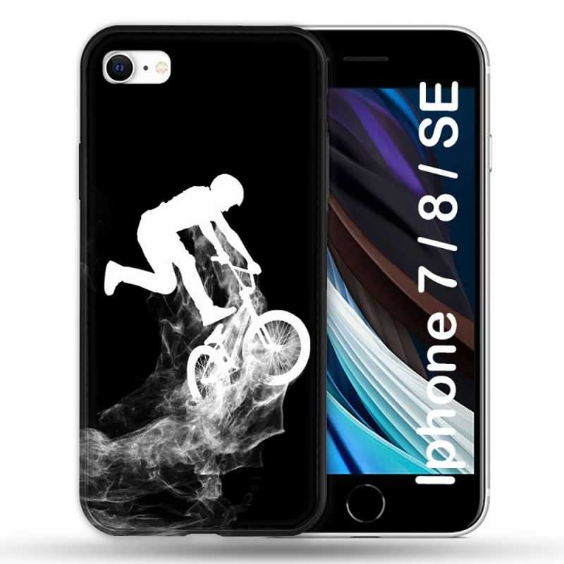 Coque Pour Iphone 7 / 8 / SE (2020 / 2022) Sport VTT Noir