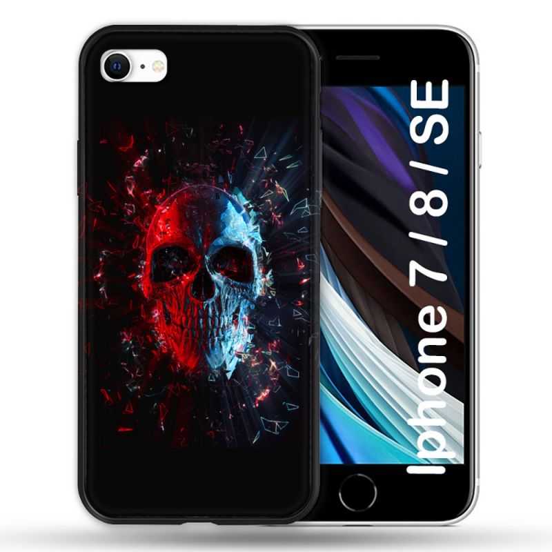 Coque Pour Iphone 7 / 8 / SE (2020 / 2022) Tete de Mort Deflagration
