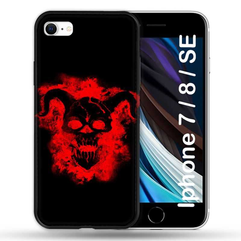 Coque Pour Iphone 7 / 8 / SE (2020 / 2022) Tete de Mort Diable