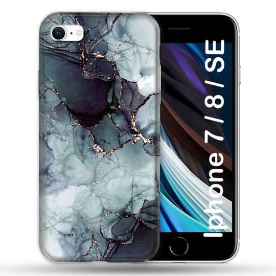 Coque Pour Iphone 7 / 8 / SE (2020 / 2022) Texture Marbre Gris