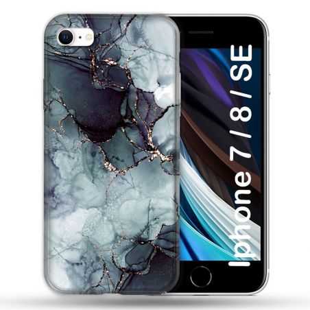 Coque Pour Iphone 7 / 8 / SE (2020 / 2022) Texture Marbre Gris