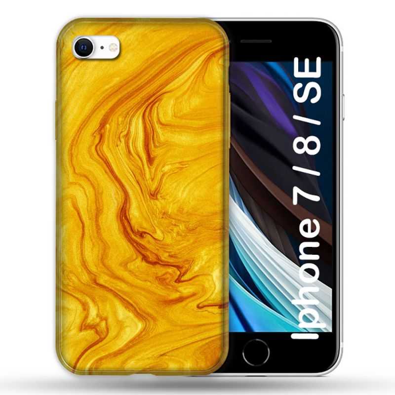 Coque Pour Iphone 7 / 8 / SE (2020 / 2022) Texture Marbre Jaune