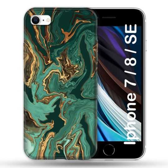 Coque Pour Iphone 7 / 8 / SE (2020 / 2022) Texture Marbre Vert
