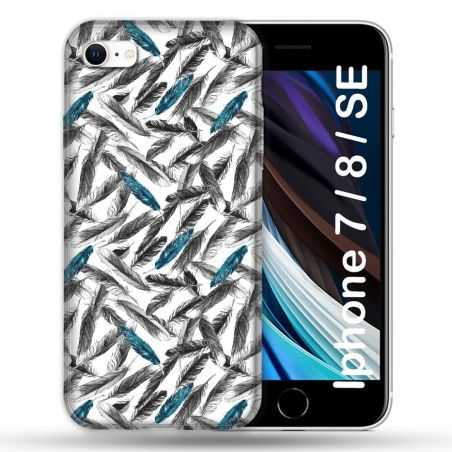 Coque Pour Iphone 7 / 8 / SE (2020 / 2022) Texture Plume Canard