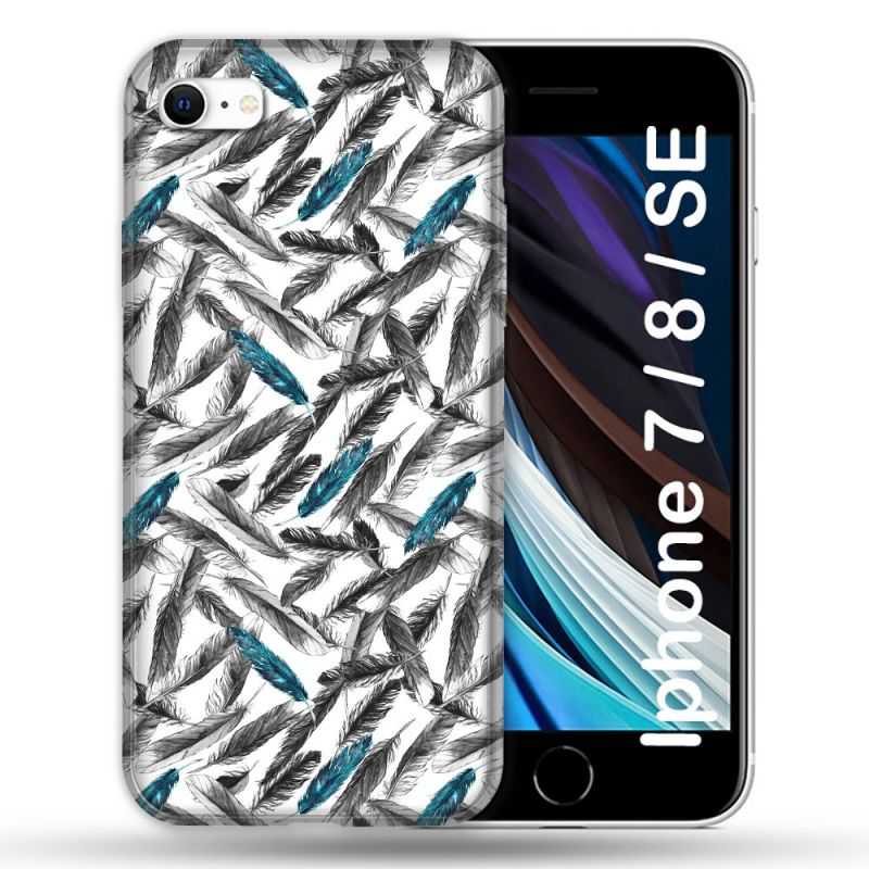 Coque Pour Iphone 7 / 8 / SE (2020 / 2022) Texture Plume Canard