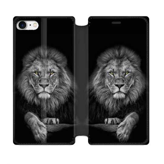 Housse Cuir Portefeuille Pour Iphone 7 / 8 / SE (2020 / 2022) Animal Lion Majestueux
