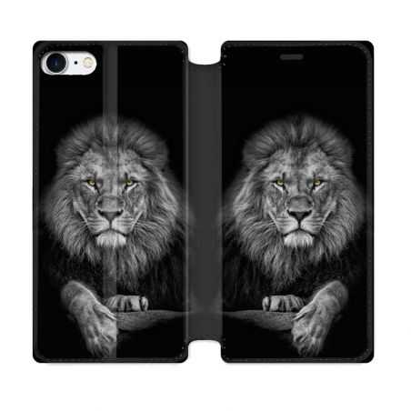 Housse Cuir Portefeuille Pour Iphone 7 / 8 / SE (2020 / 2022) Animal Lion Majestueux