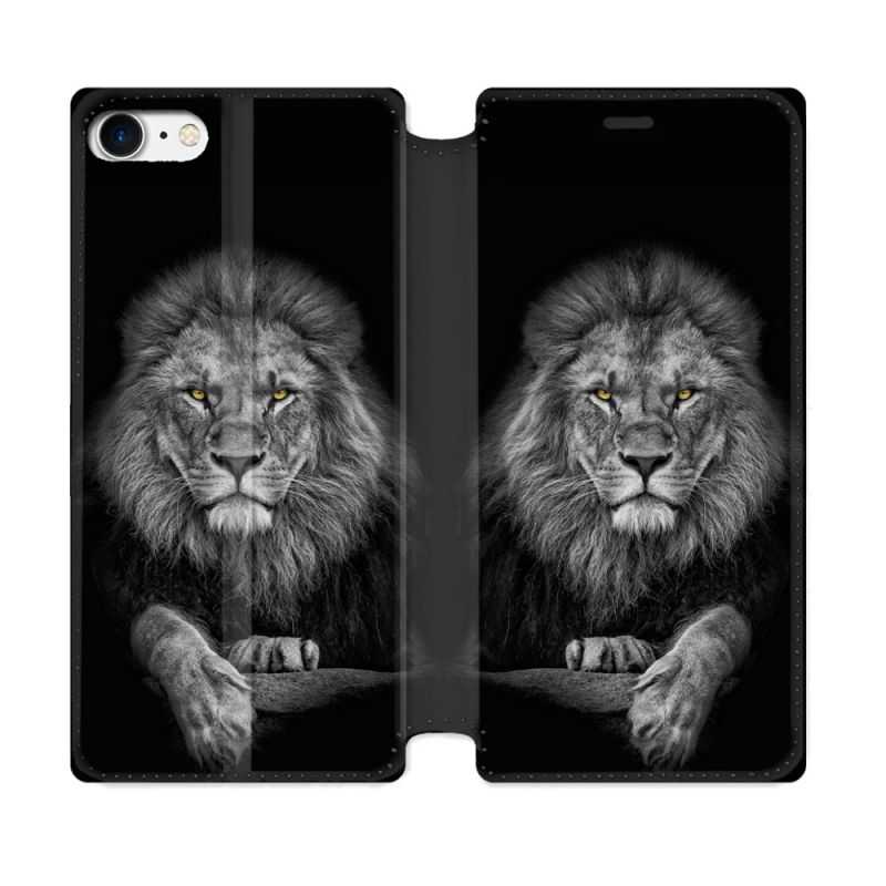 Housse Cuir Portefeuille Pour Iphone 7 / 8 / SE (2020 / 2022) Animal Lion Majestueux