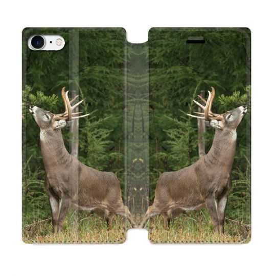 Housse Cuir Portefeuille Pour Iphone 7 / 8 / SE (2020 / 2022) Chasse Cerf