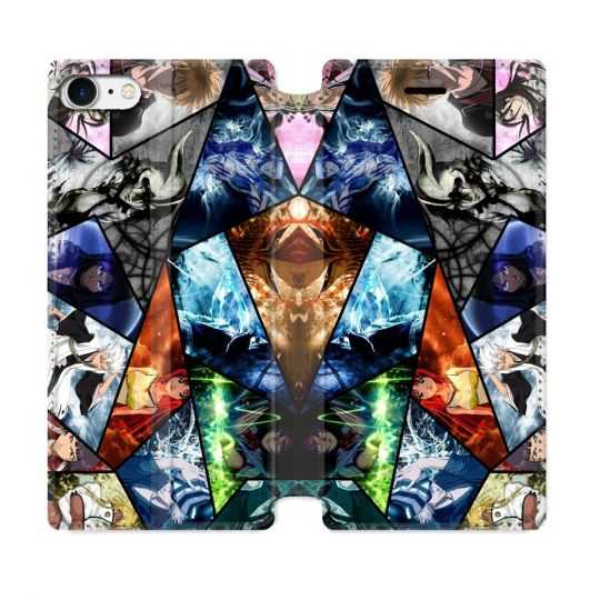 Housse Cuir Portefeuille Pour Iphone 7 / 8 / SE (2020 / 2022) Manga Bleach Pele Mele